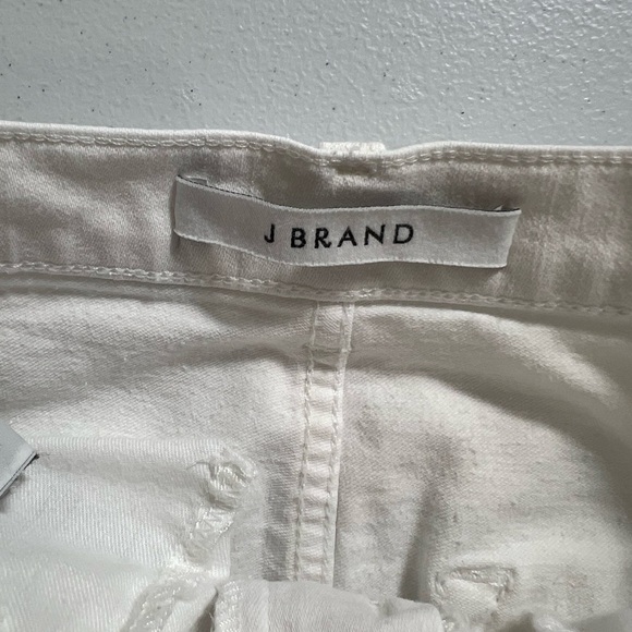 J BRAND Lela Mid Rise Destructed Pencil white Denim Skirt distressed look 23 - Picture 4 of 9